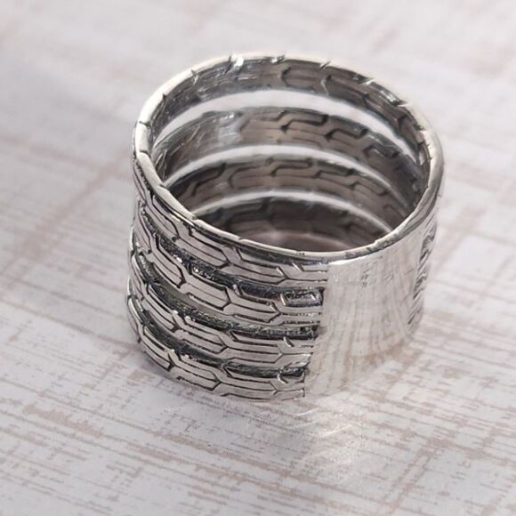 Sterling Silver Ring Multi Band Size 5-1/2 - Picture 4 of 14